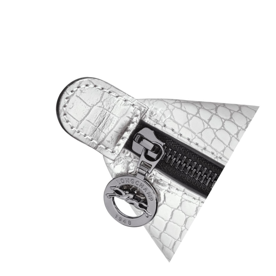 Longchamp Le Pliage Cuir Croco XS Naisten Käsilaukut Hopea | Fi-ZKOX725