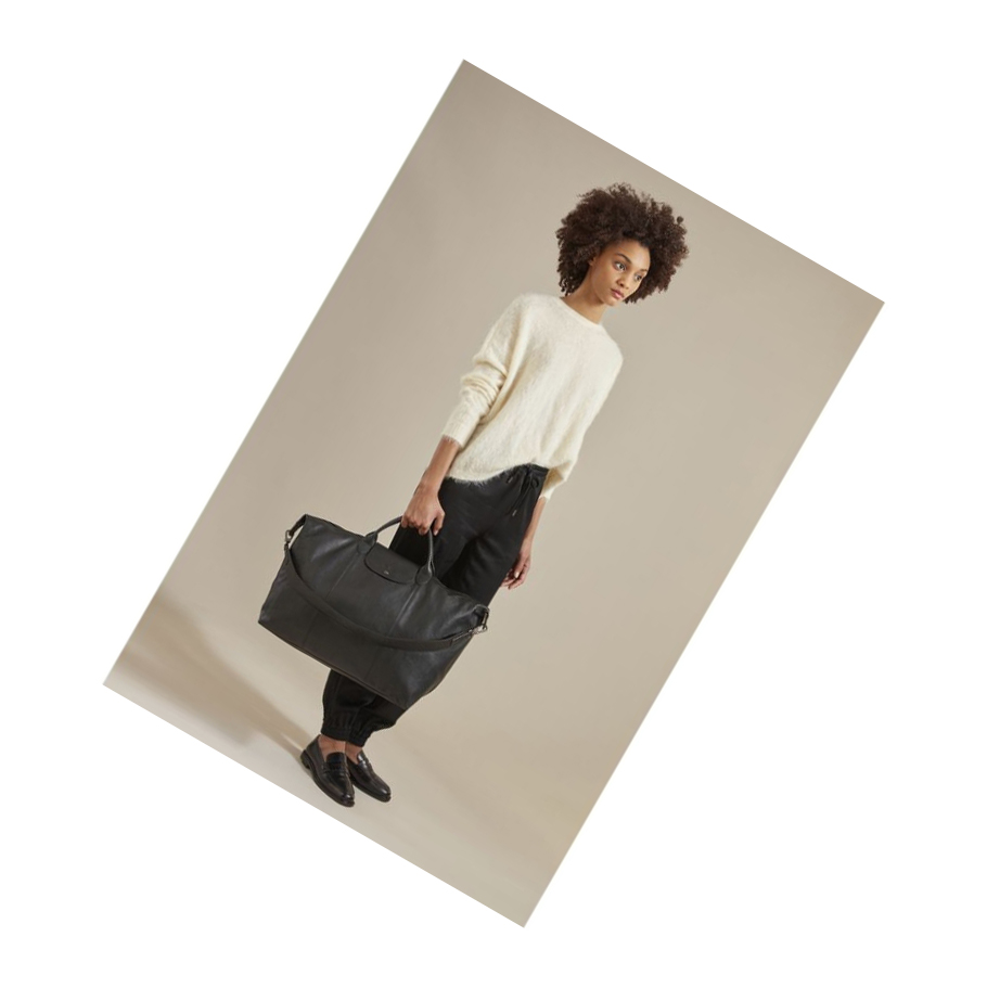 Longchamp Le Pliage Cuir L Miesten Matkakassit Harmaat | Fi-EWMI065