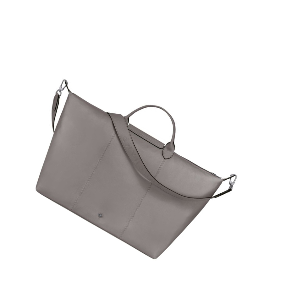 Longchamp Le Pliage Cuir L Miesten Matkakassit Harmaat | Fi-EWMI065