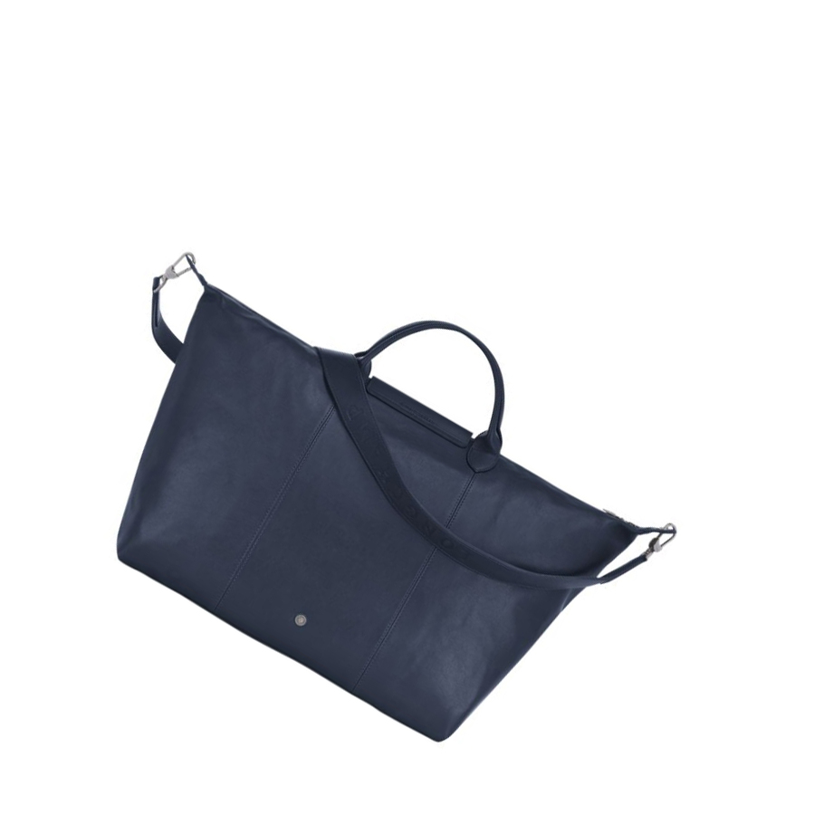 Longchamp Le Pliage Cuir L Naisten Matkakassit Laivastonsininen | Fi-HUIB687