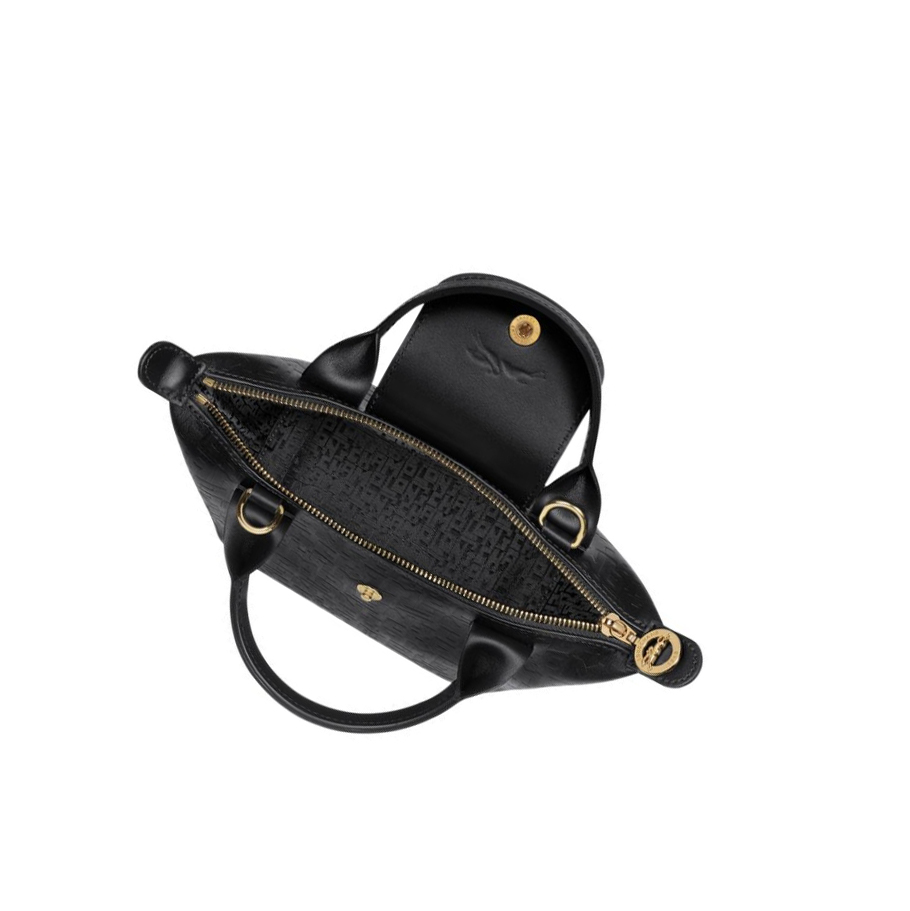 Longchamp Le Pliage Cuir Lgp XS Naisten Käsilaukut Mustat | Fi-LFNX415
