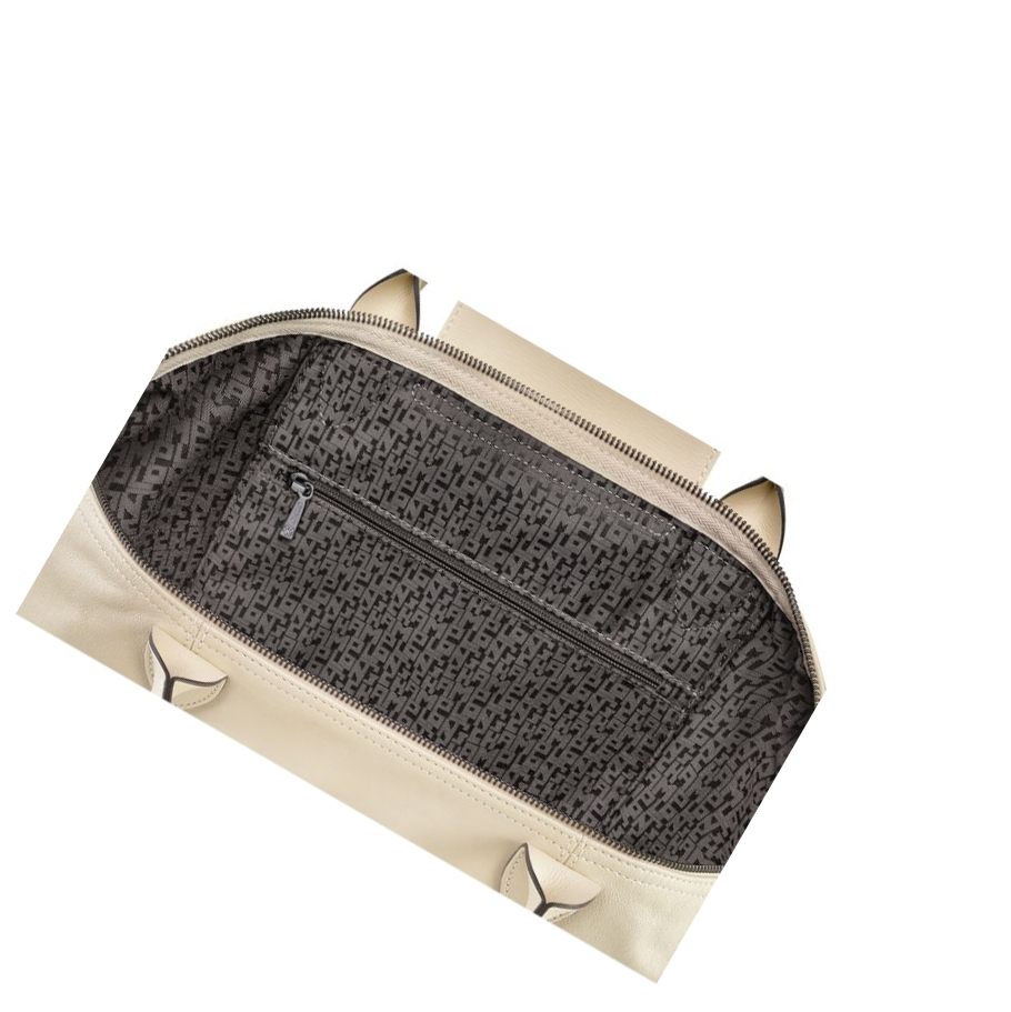 Longchamp Le Pliage Cuir M Naisten Käsilaukut Beige | Fi-KTEB604