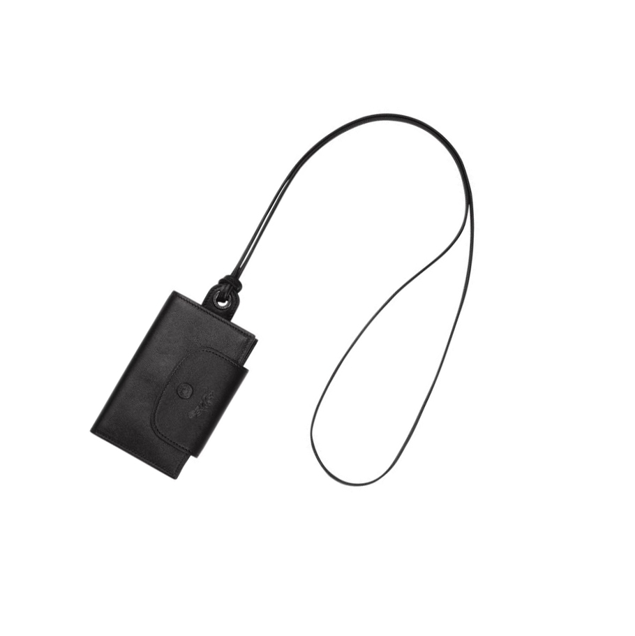 Longchamp Le Pliage Cuir Miesten Kortinhaltijat Mustat | Fi-ECPA452