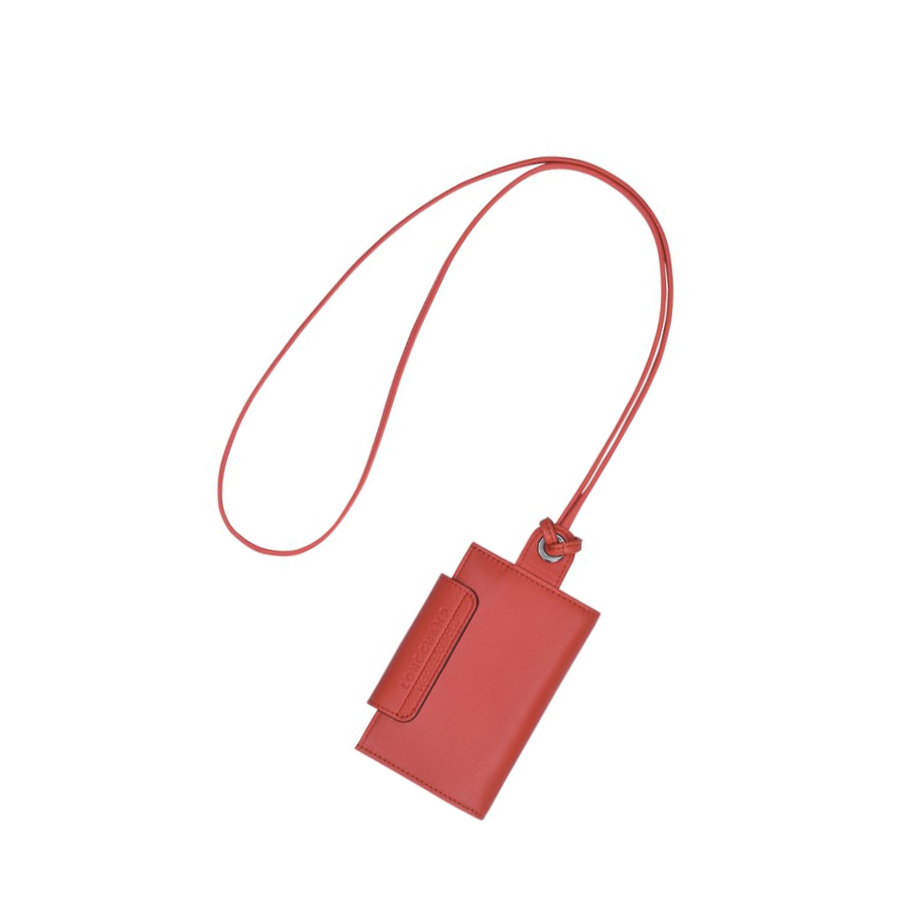 Longchamp Le Pliage Cuir Miesten Kortinhaltijat Punainen | Fi-LEOF189