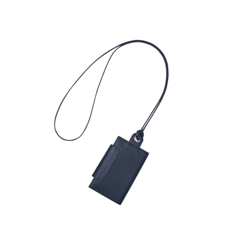 Longchamp Le Pliage Cuir Miesten Kortinhaltijat Laivastonsininen | Fi-OJFL286