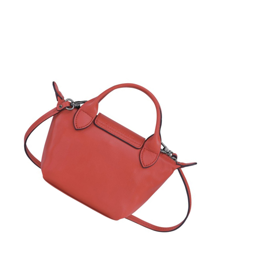 Longchamp Le Pliage Cuir Naisten Crossbody Laukut Punainen | Fi-BSQN497