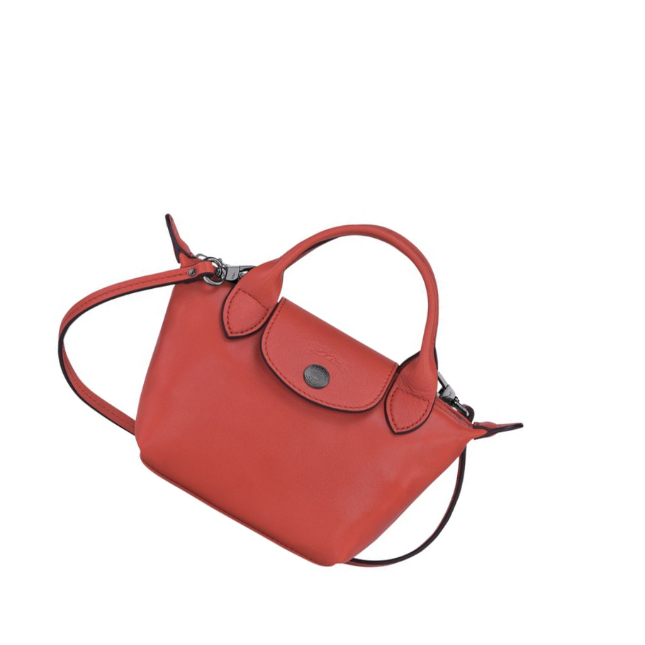 Longchamp Le Pliage Cuir Naisten Crossbody Laukut Punainen | Fi-BSQN497