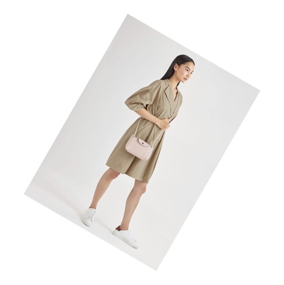 Longchamp Le Pliage Cuir Naisten Crossbody Laukut Pinkki | Fi-HCZD158