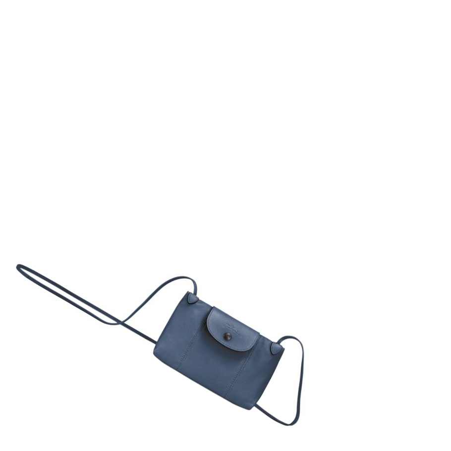 Longchamp Le Pliage Cuir Naisten Crossbody Laukut Sininen | Fi-HPRK421