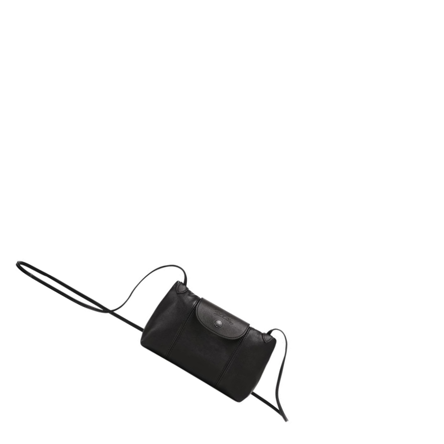Longchamp Le Pliage Cuir Naisten Crossbody Laukut Mustat | Fi-IJZN713