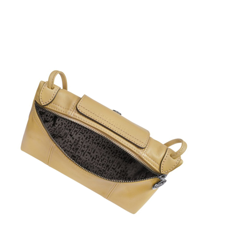 Longchamp Le Pliage Cuir Naisten Crossbody Laukut Beige | Fi-MJPF436