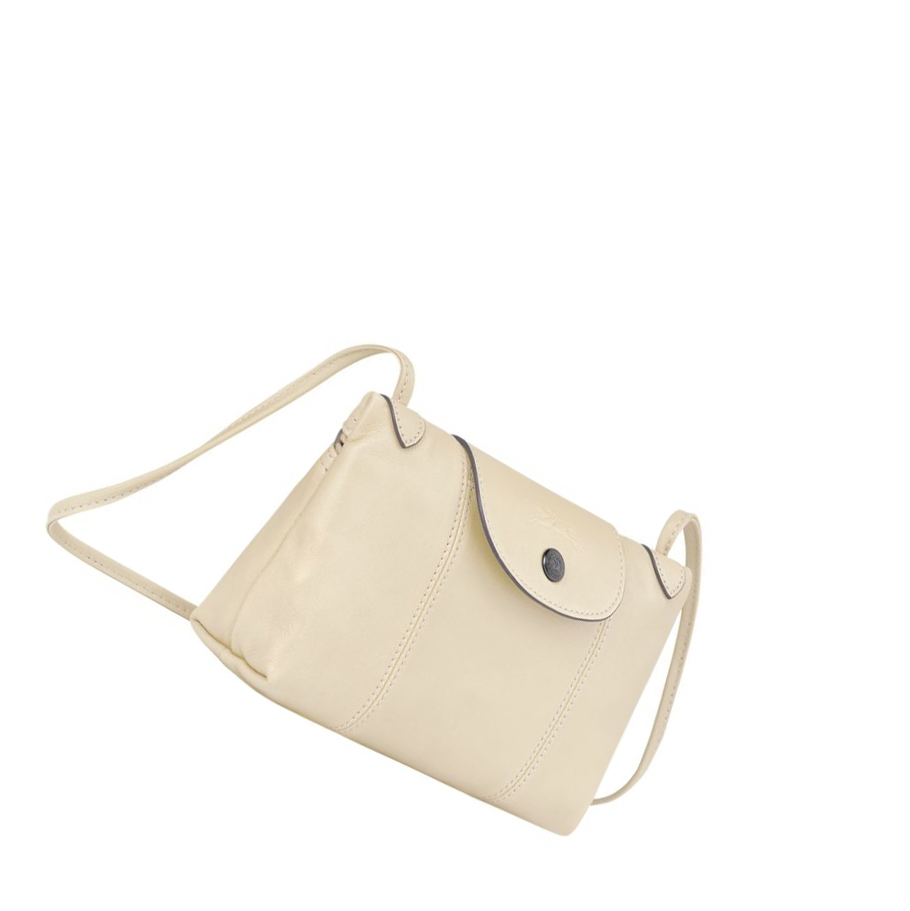 Longchamp Le Pliage Cuir Naisten Crossbody Laukut Beige | Fi-OWUS593