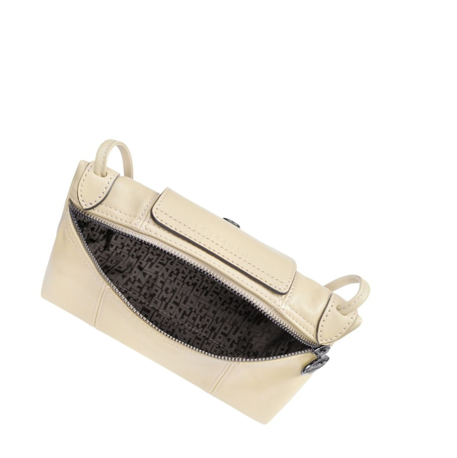 Longchamp Le Pliage Cuir Naisten Crossbody Laukut Beige | Fi-OWUS593