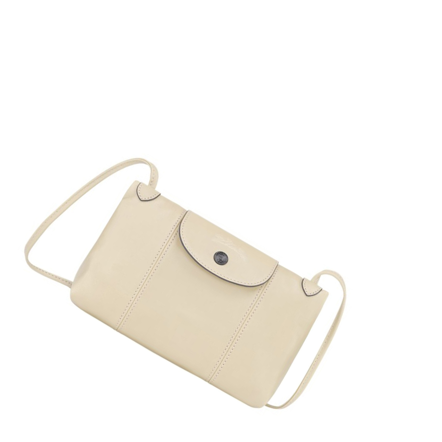 Longchamp Le Pliage Cuir Naisten Crossbody Laukut Beige | Fi-OWUS593