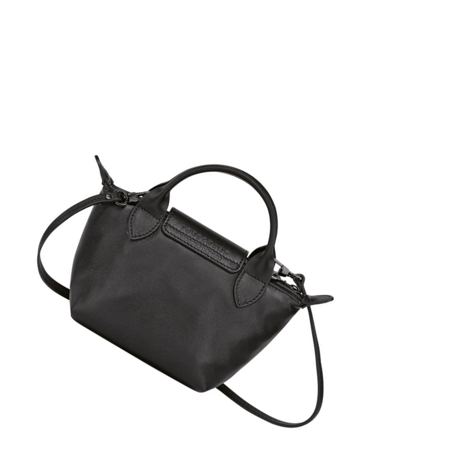 Longchamp Le Pliage Cuir Naisten Crossbody Laukut Mustat | Fi-RZNY487
