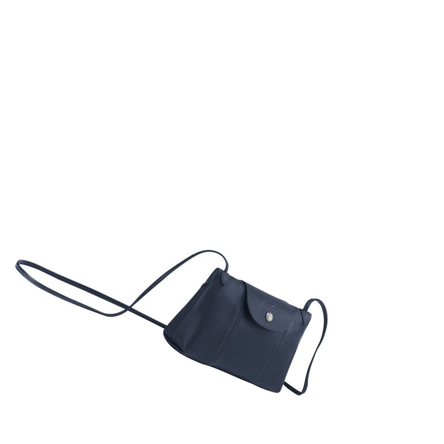 Longchamp Le Pliage Cuir Naisten Crossbody Laukut Laivastonsininen | Fi-SFLQ143