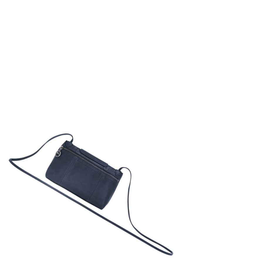 Longchamp Le Pliage Cuir Naisten Crossbody Laukut Laivastonsininen | Fi-SFLQ143