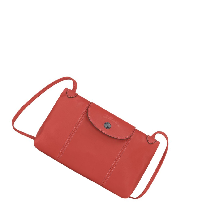 Longchamp Le Pliage Cuir Naisten Crossbody Laukut Punainen | Fi-URNG704
