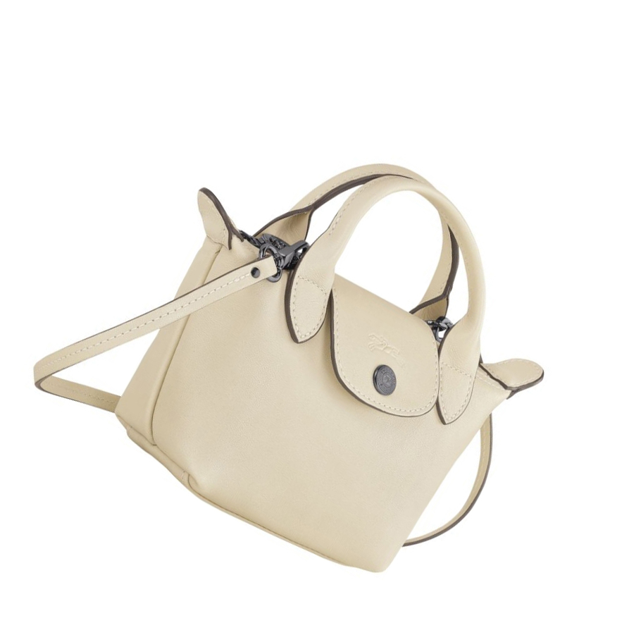 Longchamp Le Pliage Cuir Naisten Crossbody Laukut Beige | Fi-XDBA901