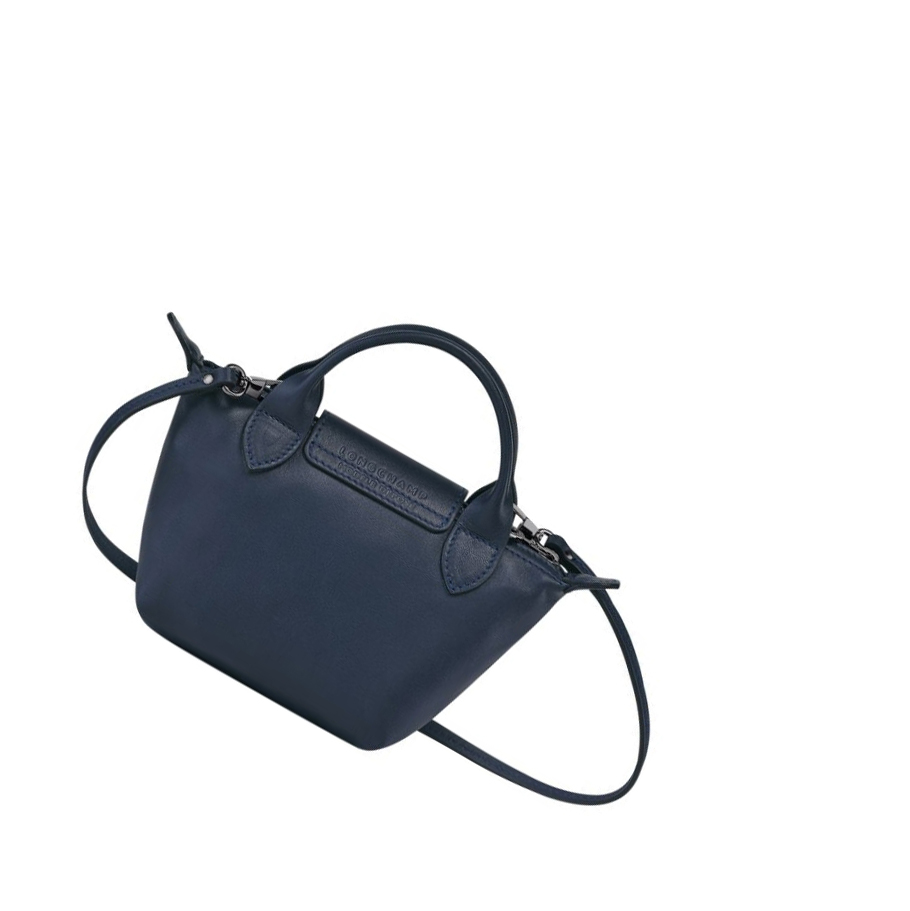 Longchamp Le Pliage Cuir Naisten Crossbody Laukut Laivastonsininen | Fi-XKNI583