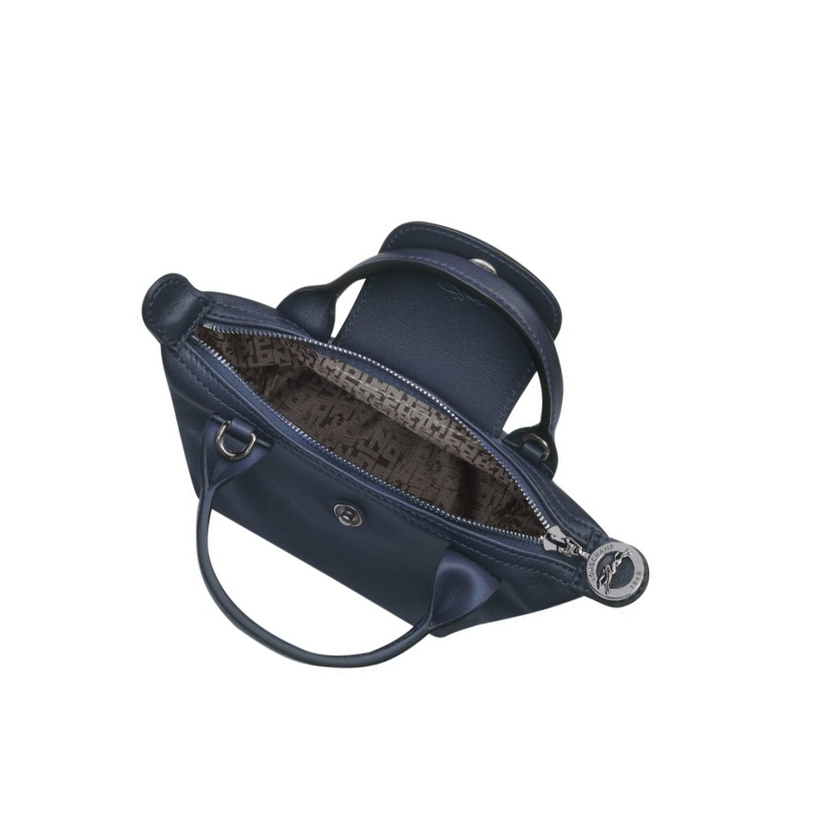 Longchamp Le Pliage Cuir Naisten Crossbody Laukut Laivastonsininen | Fi-XKNI583