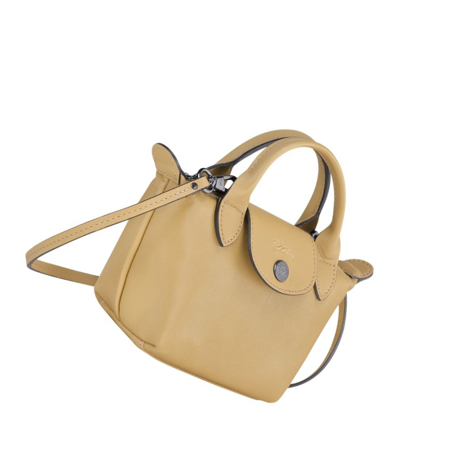 Longchamp Le Pliage Cuir Naisten Crossbody Laukut Beige | Fi-ZSTD427
