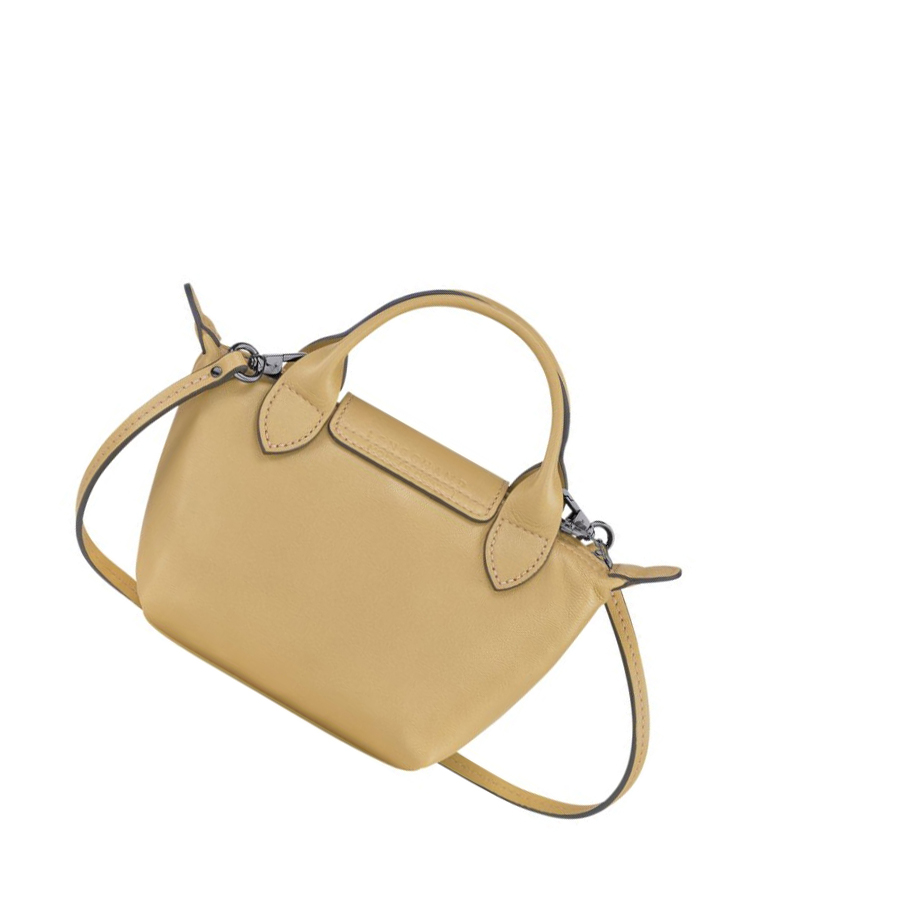Longchamp Le Pliage Cuir Naisten Crossbody Laukut Beige | Fi-ZSTD427