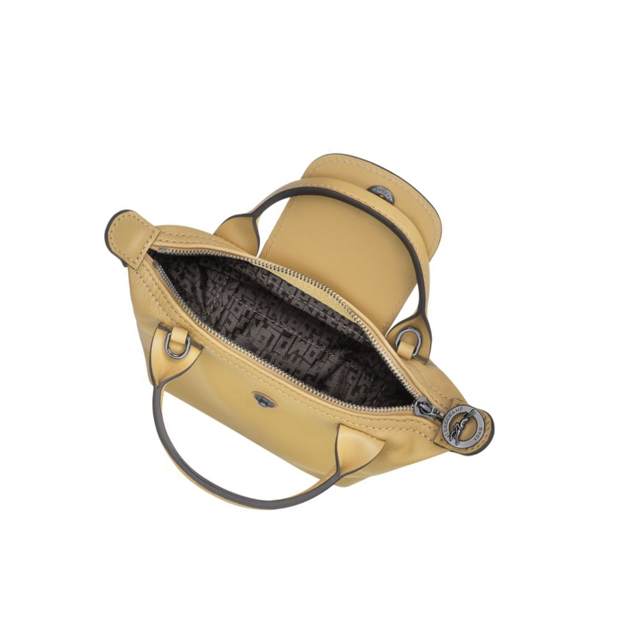 Longchamp Le Pliage Cuir Naisten Crossbody Laukut Beige | Fi-ZSTD427