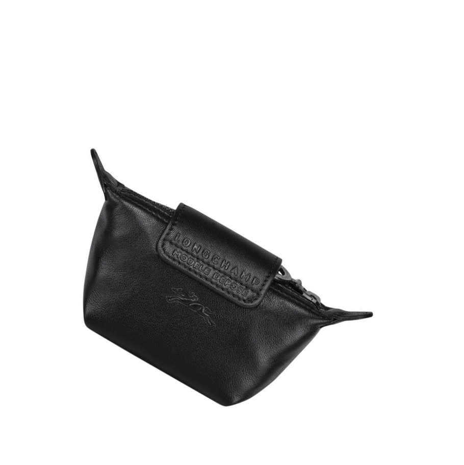 Longchamp Le Pliage Cuir Naisten Kolikkokukkarot Mustat | Fi-EMQX284
