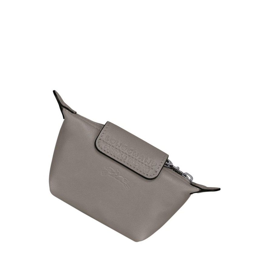 Longchamp Le Pliage Cuir Naisten Kolikkokukkarot Harmaat | Fi-VIHU254