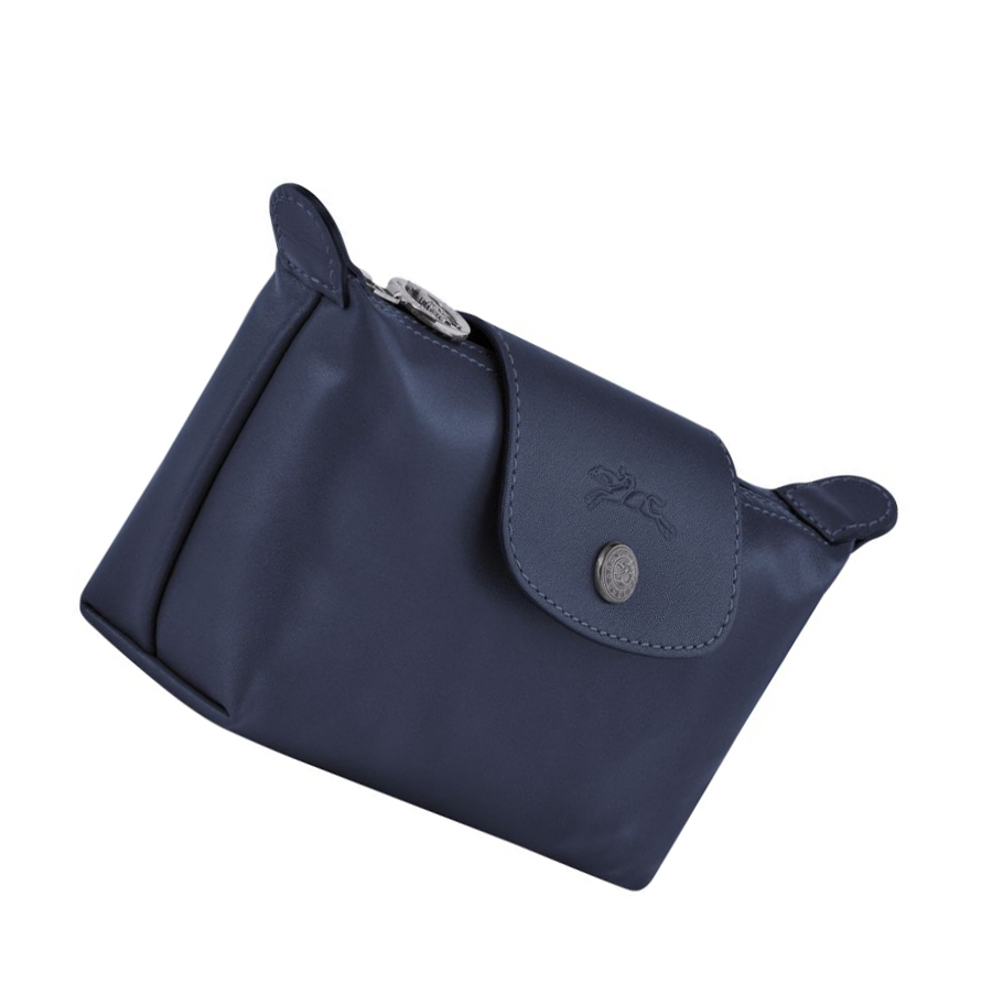 Longchamp Le Pliage Cuir Naisten Pouches Laivastonsininen | Fi-INDO702