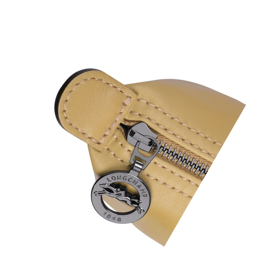 Longchamp Le Pliage Cuir Naisten Pouches Beige | Fi-OTCX124