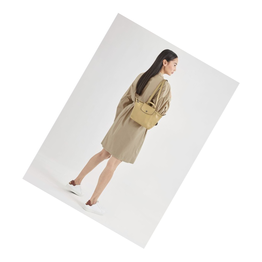 Longchamp Le Pliage Cuir Naisten Reppu Beige | Fi-LVBY863