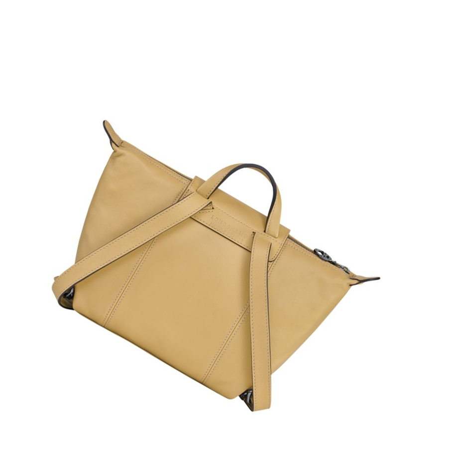 Longchamp Le Pliage Cuir Naisten Reppu Beige | Fi-LVBY863