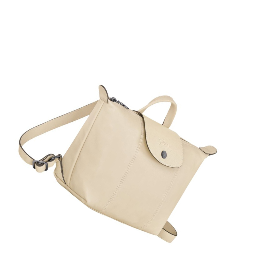 Longchamp Le Pliage Cuir Naisten Reppu Beige | Fi-PQTE752