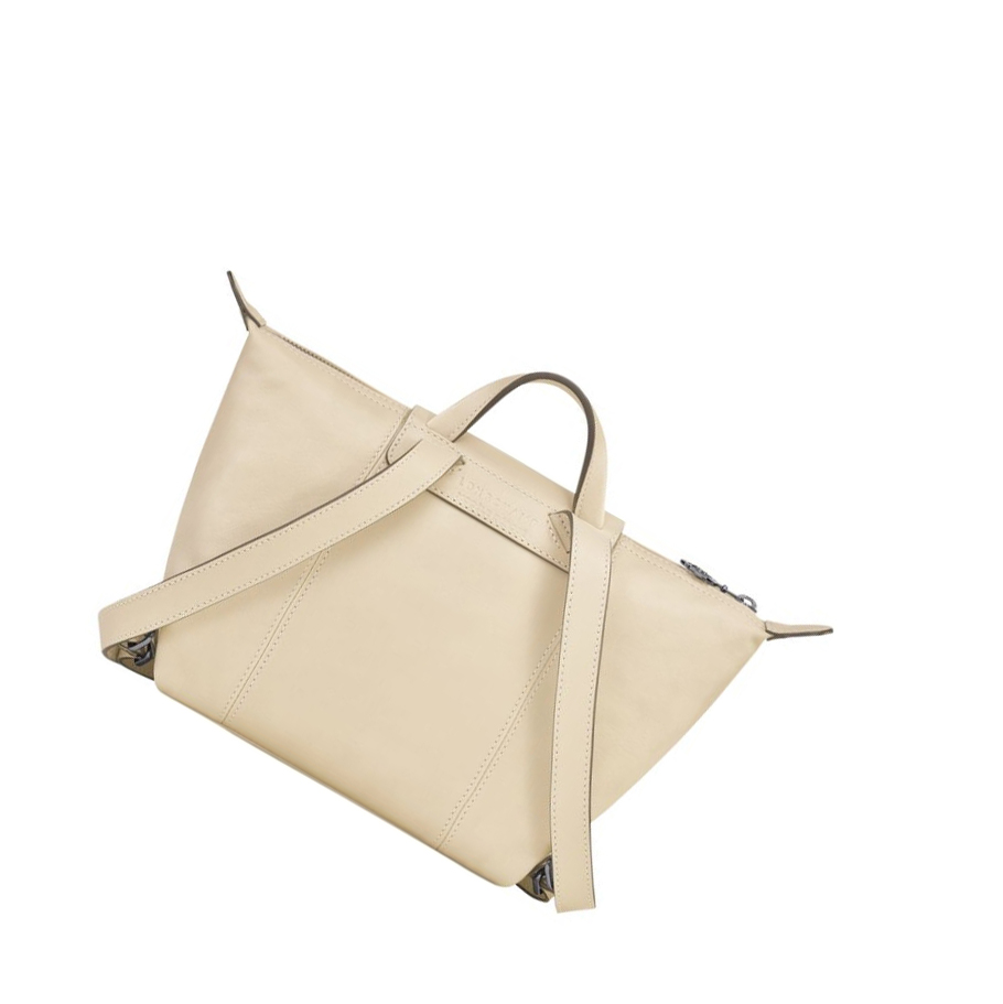 Longchamp Le Pliage Cuir Naisten Reppu Beige | Fi-PQTE752