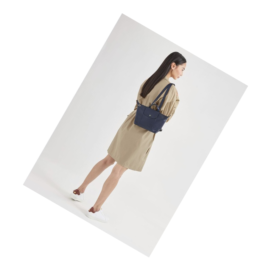 Longchamp Le Pliage Cuir Naisten Reppu Laivastonsininen | Fi-XGBC593