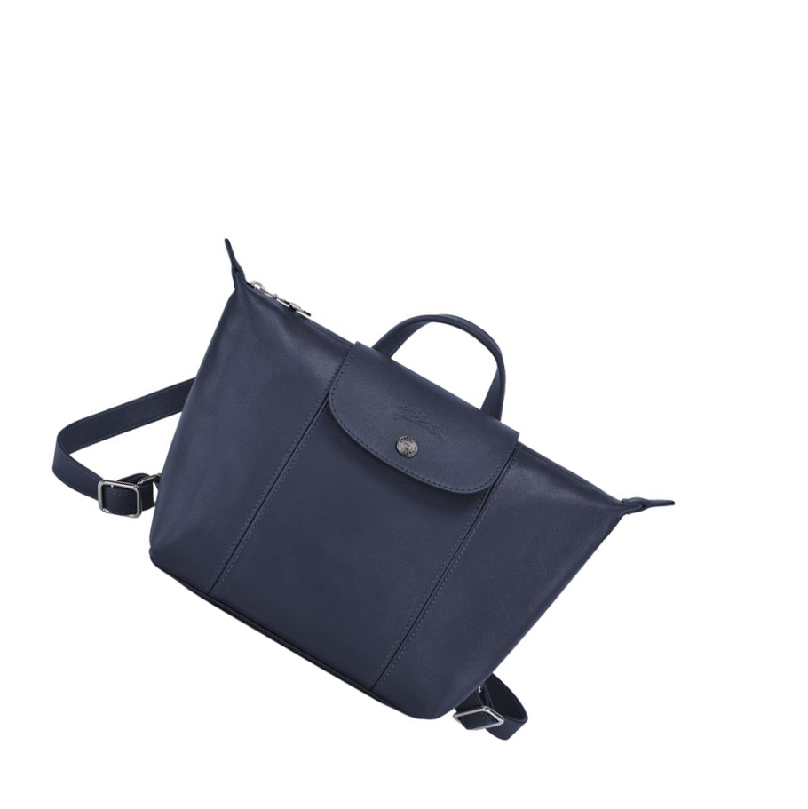 Longchamp Le Pliage Cuir Naisten Reppu Laivastonsininen | Fi-XGBC593