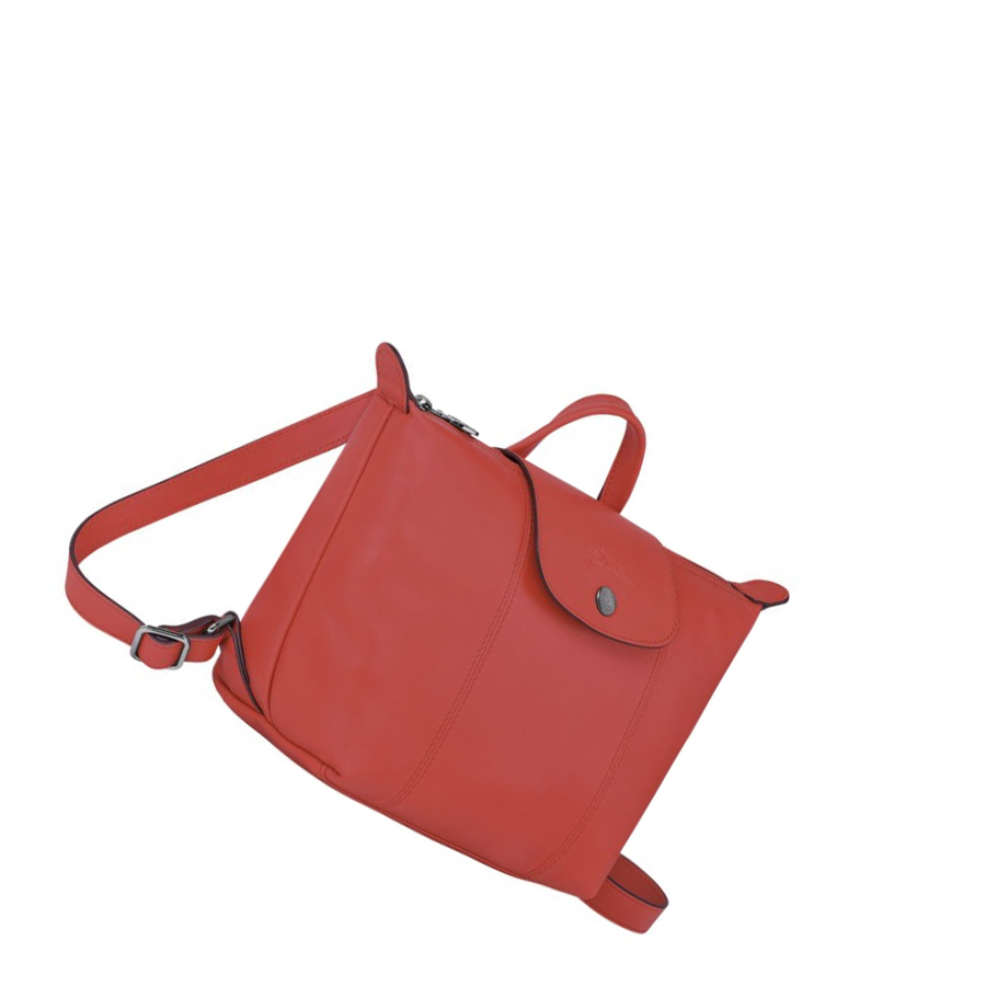 Longchamp Le Pliage Cuir Naisten Reppu Punainen | Fi-KTMH285