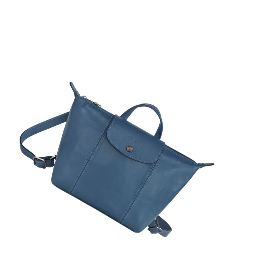 Longchamp Le Pliage Cuir Naisten Reppu Sininen | Fi-TVHA105