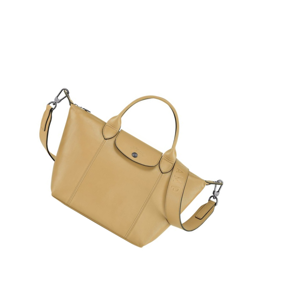 Longchamp Le Pliage Cuir S Naisten Käsilaukut Beige | Fi-BOTY206