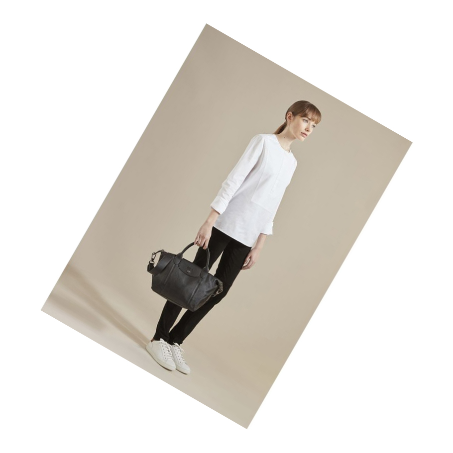Longchamp Le Pliage Cuir S Naisten Käsilaukut Mustat | Fi-CIBZ352