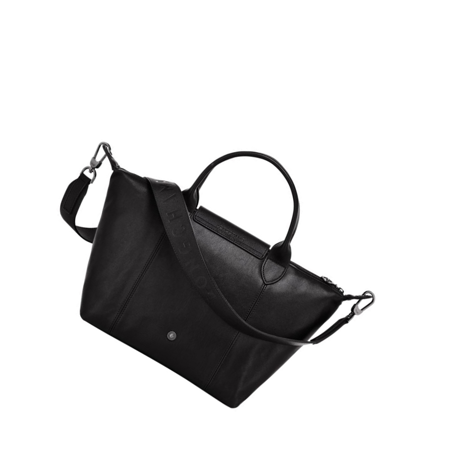Longchamp Le Pliage Cuir S Naisten Käsilaukut Mustat | Fi-CIBZ352