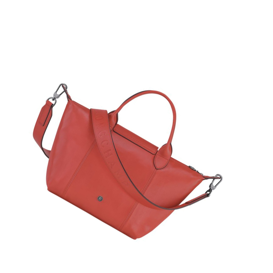 Longchamp Le Pliage Cuir S Naisten Käsilaukut Punainen | Fi-EXIG104