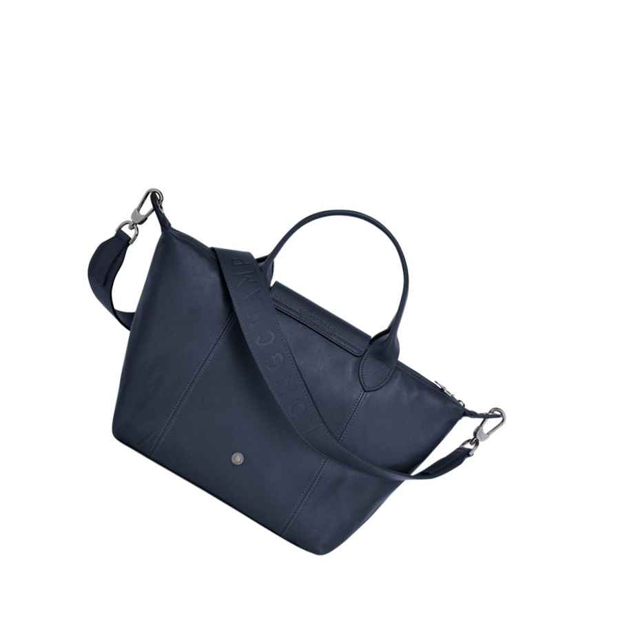 Longchamp Le Pliage Cuir S Naisten Käsilaukut Laivastonsininen | Fi-NZXG134