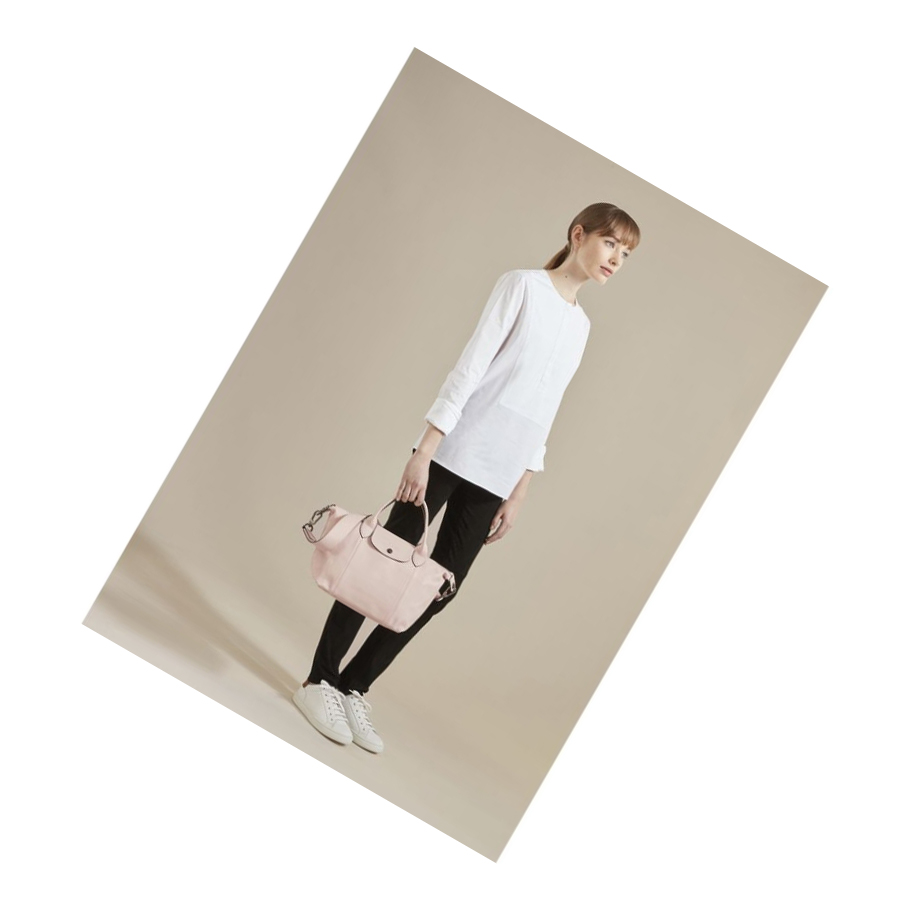 Longchamp Le Pliage Cuir S Naisten Käsilaukut Pinkki | Fi-WGKT568