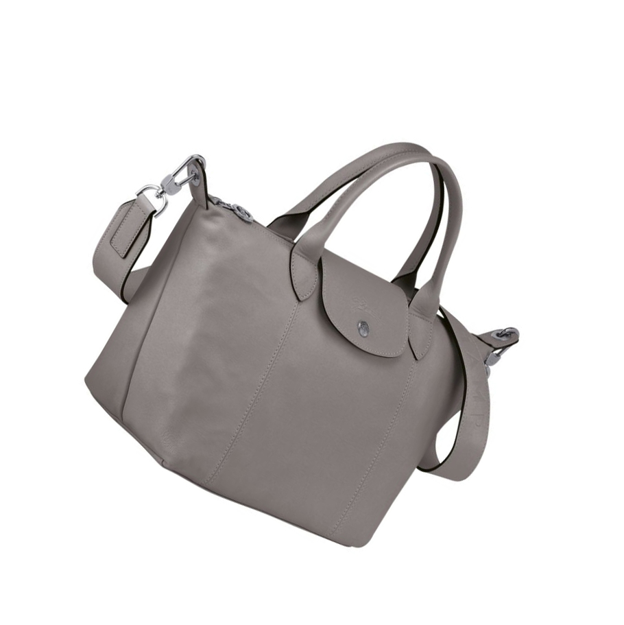 Longchamp Le Pliage Cuir S Naisten Käsilaukut Harmaat | Fi-ZECG370