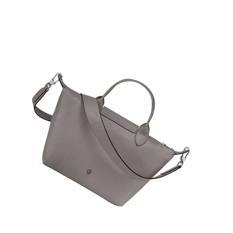 Longchamp Le Pliage Cuir S Naisten Käsilaukut Harmaat | Fi-ZECG370