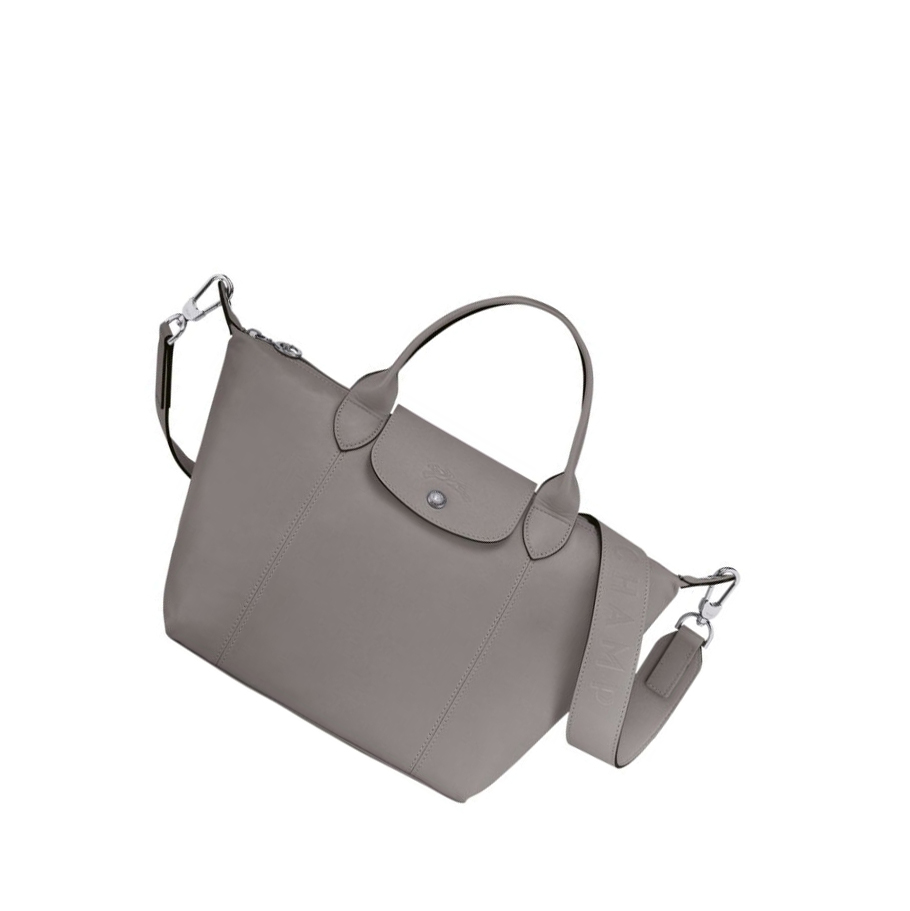 Longchamp Le Pliage Cuir S Naisten Käsilaukut Harmaat | Fi-ZECG370