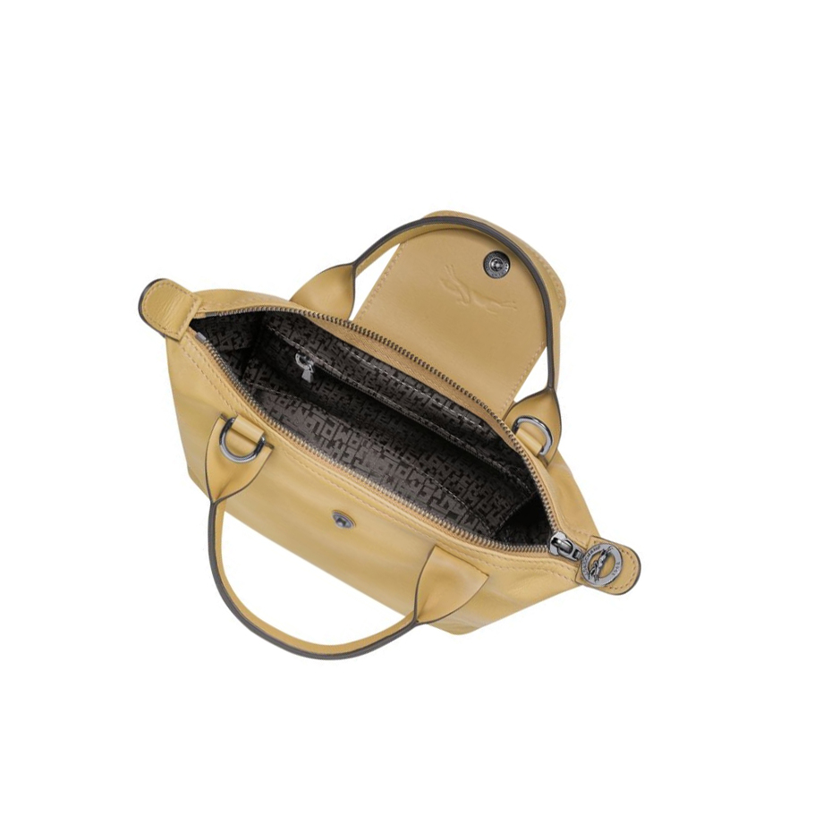 Longchamp Le Pliage Cuir XS Naisten Käsilaukut Beige | Fi-BSOM973